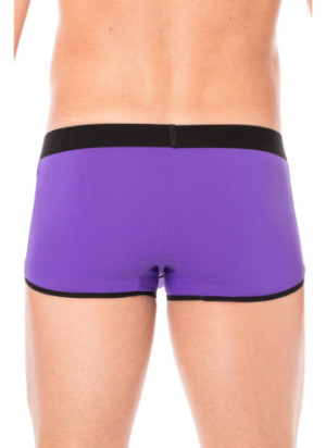 Mini-Pant Violet échancré avec zip - LM2003-68PUR